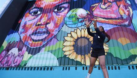Life-size mural marks 365 days to Netball World Cup 