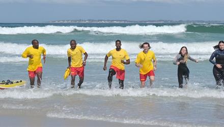 City lifeguards dive in