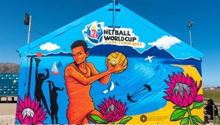 Latest legacy mural unveiled in the 2023 Netball World Cup countdown