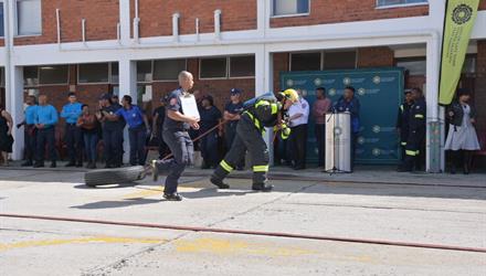 City's enforcement and rescue services square up in physical assessment challenge