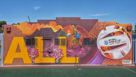 Stephen Reagan Sport Complex scores Netball World Cup mural 
