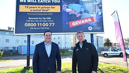 Cape Town warns would-be metal thieves with new billboard campaign