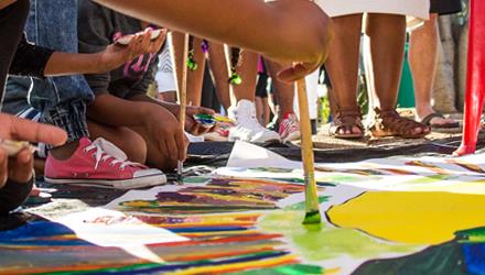 Children's artwork takes centre stage