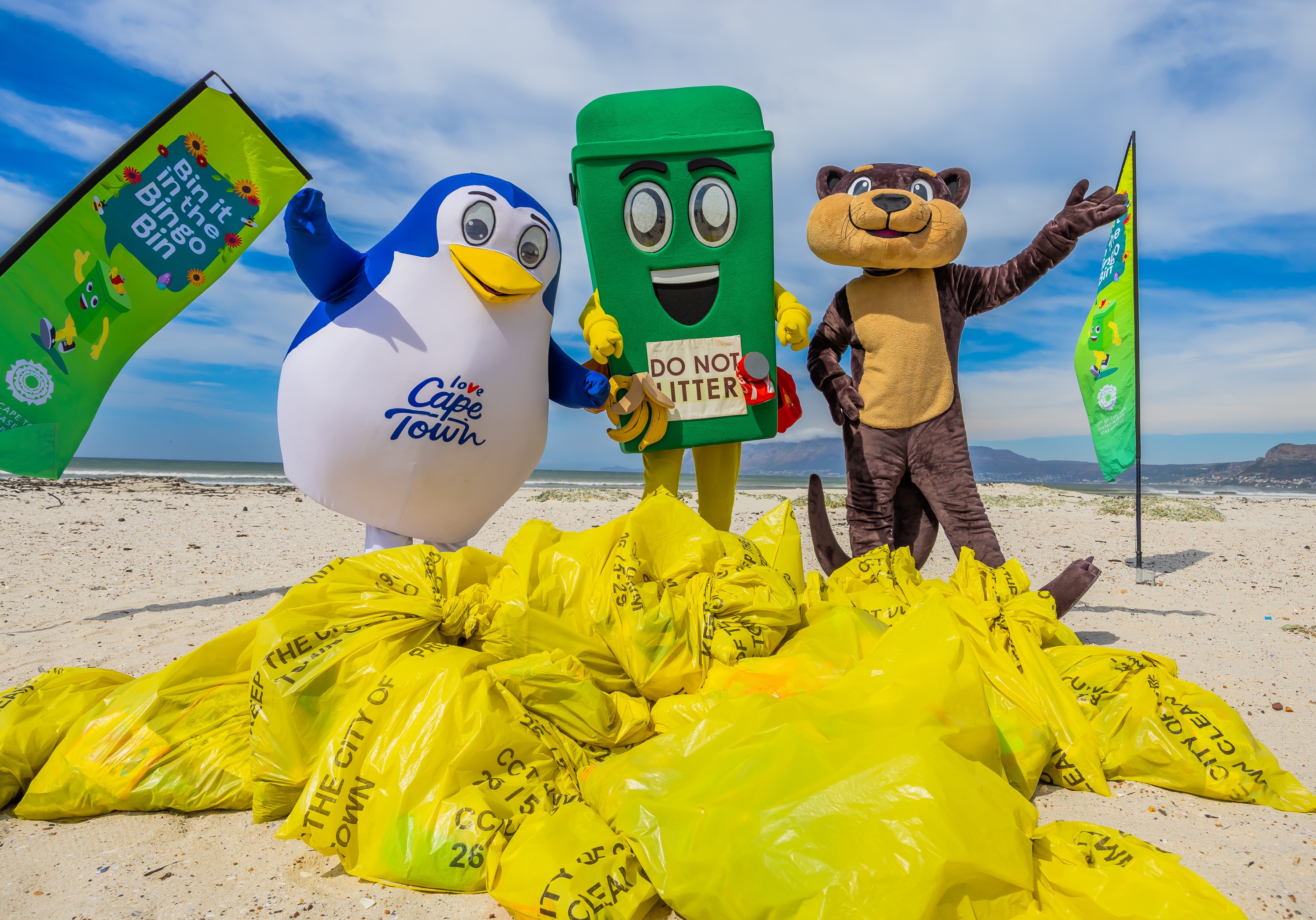 Themba the Penguin (from Cape Town Tourism), Bingo (the City’s anti-litter mascot) and Onke the Otter (from the City’s Environmental Management Department)2.jpg