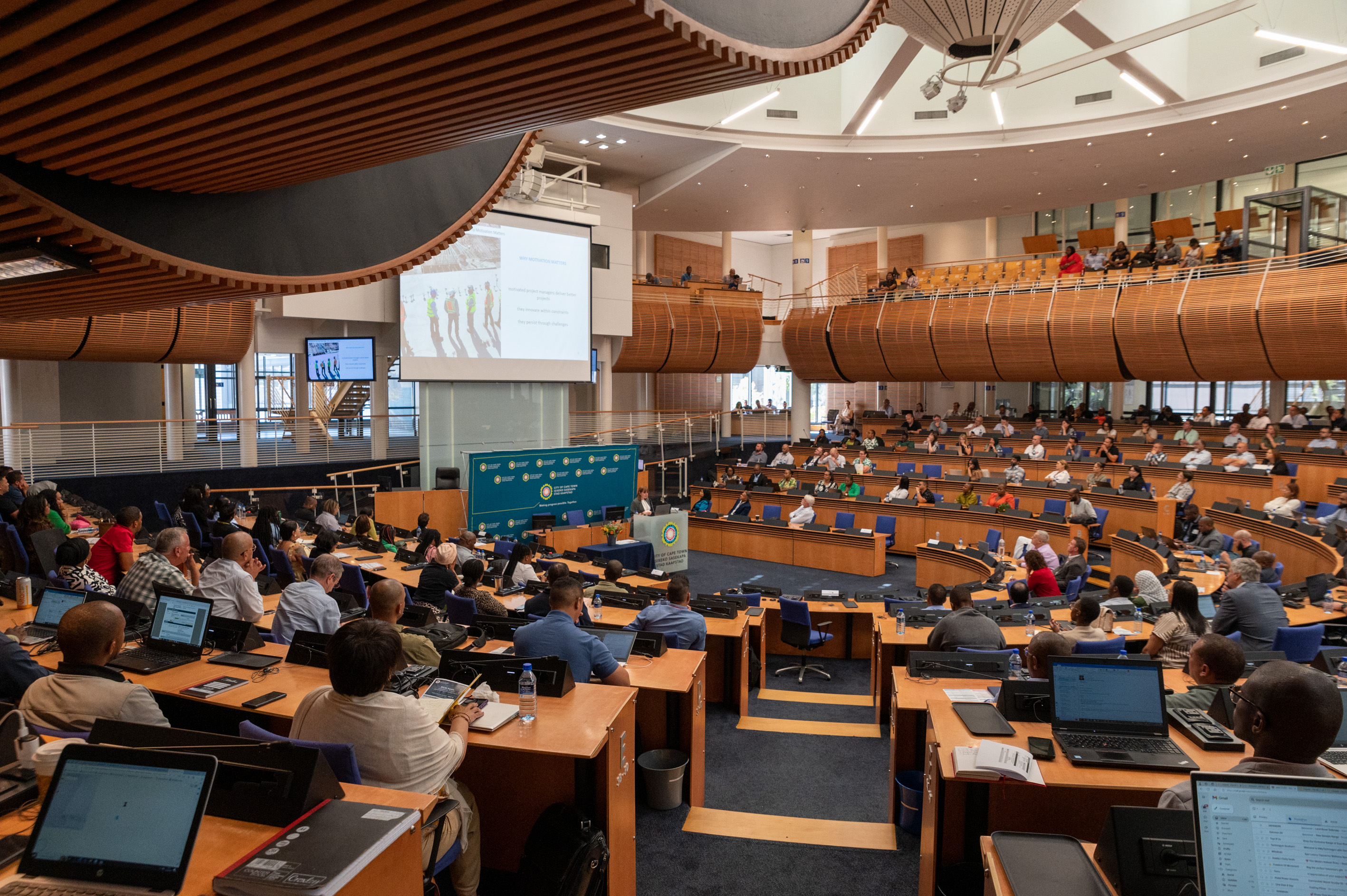A vibrant hub of knowledge exchange, where ideas converge and innovation thrives in a collaborative conference setting.