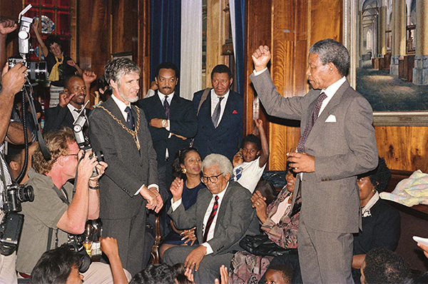 Nelson Mandela at City Hall